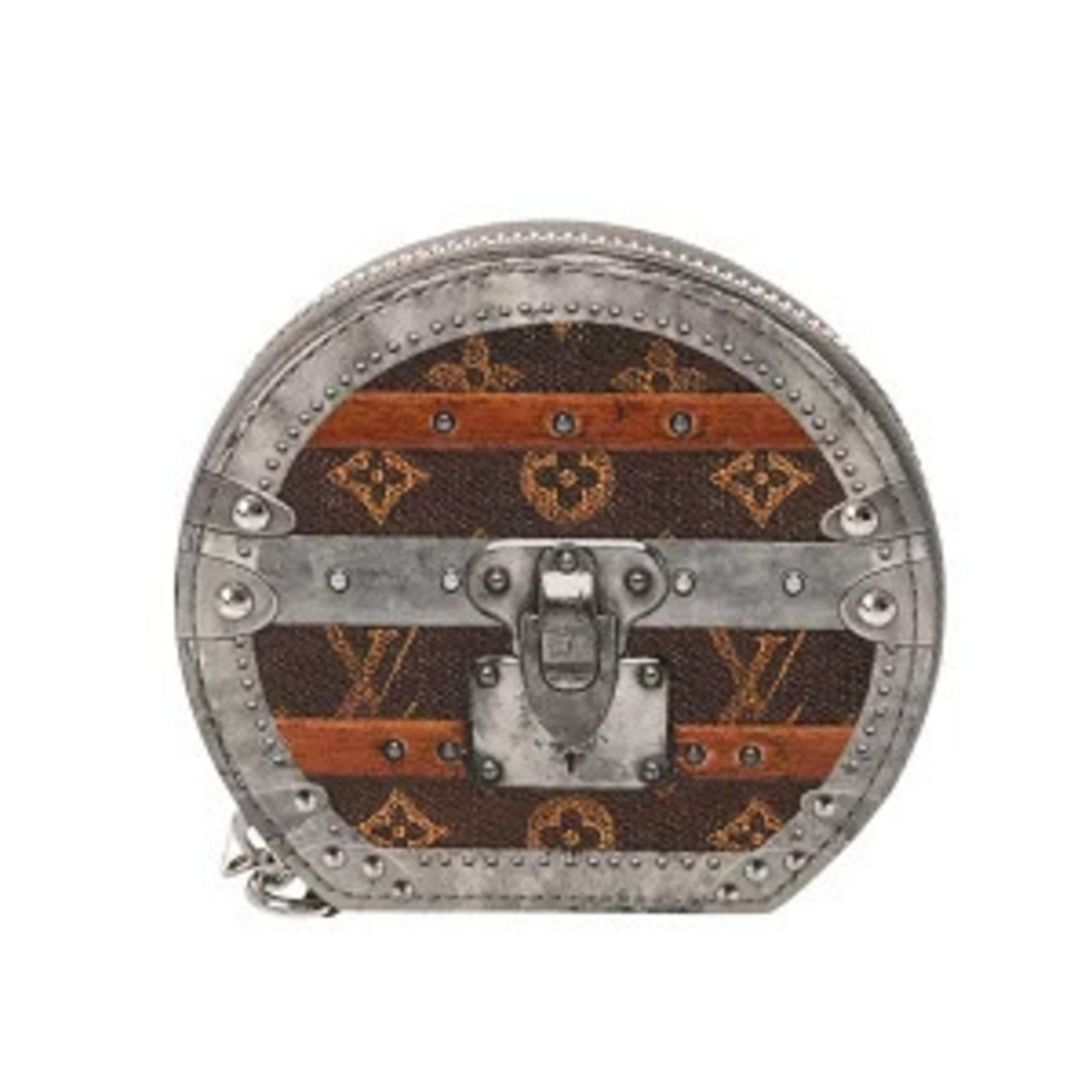 Louis Vuitton Transformed Monogram Boite Chapeau Canvas Coin Wallet Silver